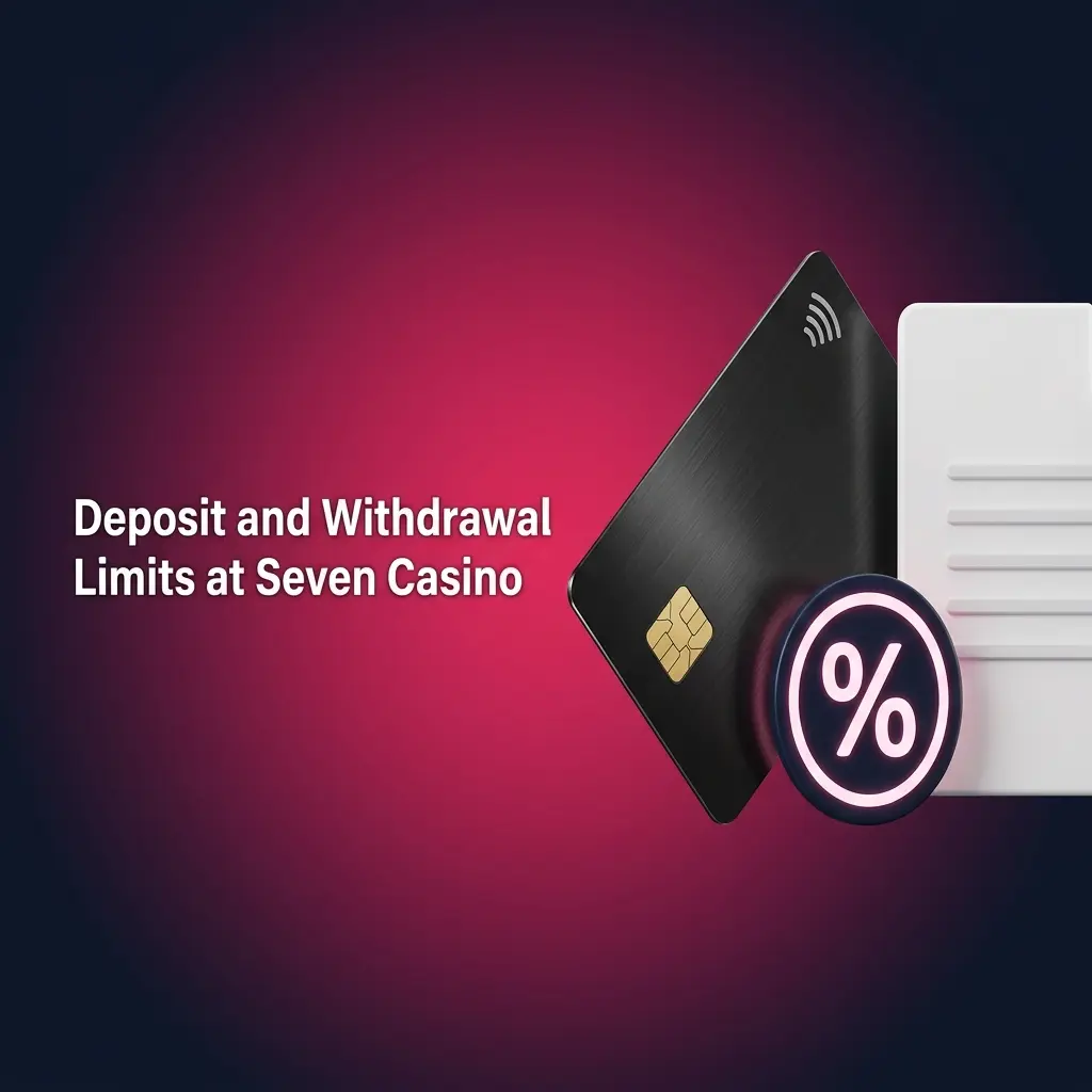 Seven Casino deposit and withdrawal limits by payment method, showing minimum GBP 10 requirement and cashier window