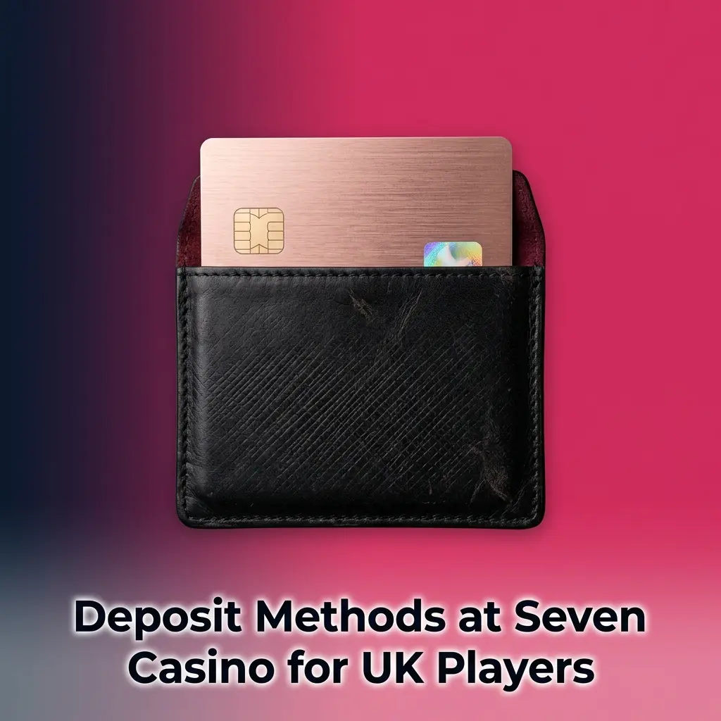 Seven Casino deposit methods for UK players including Visa, Mastercard, Maestro, Bitcoin, and Ethereum with instant funding