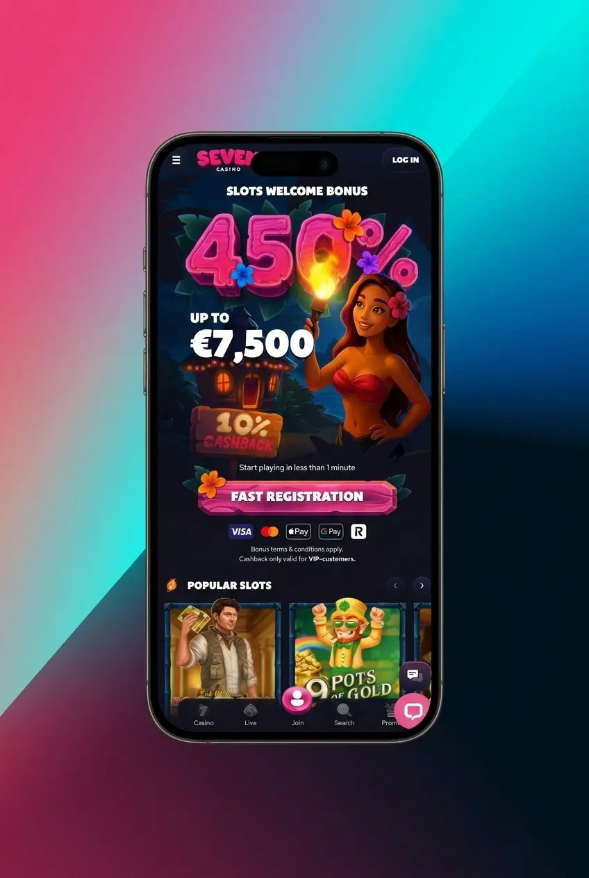 Seven Casino app login screen showing step-by-step account access process in under 30 seconds