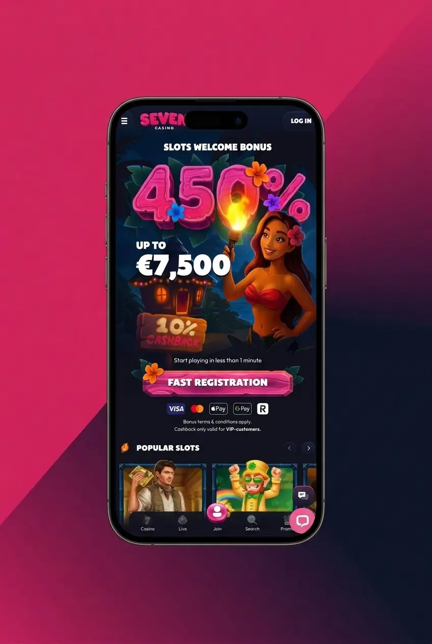 Seven Casino app login screen showing step-by-step account access process completed in under 30 seconds