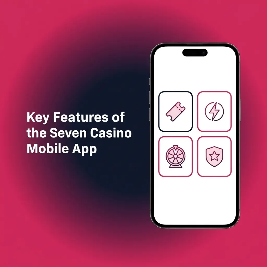 Seven Casino iOS app features for UK players including GBP support, sportsbook, casino games, and biometric login