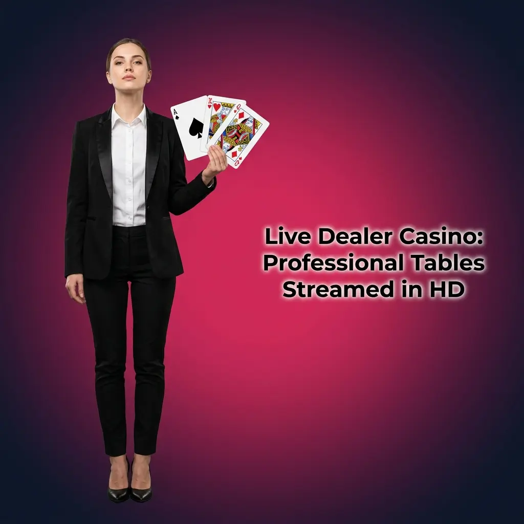 Professional live dealer casino tables streamed in HD, featuring Evolution Gaming and Pragmatic Play Live games with real dealers