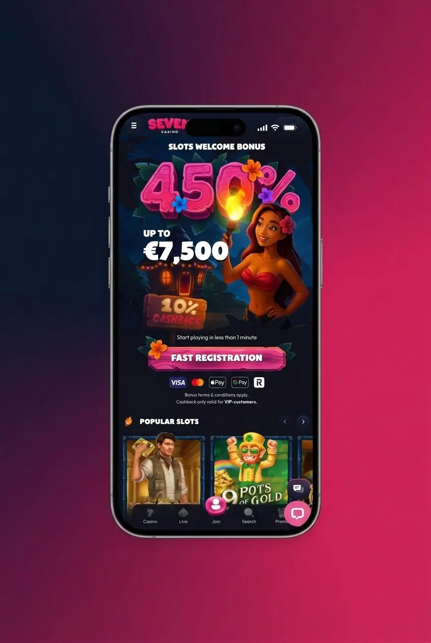 4-step guide to placing a bet on Seven Casino sportsbook app covering Premier League, Champions League, horse racing, and tennis