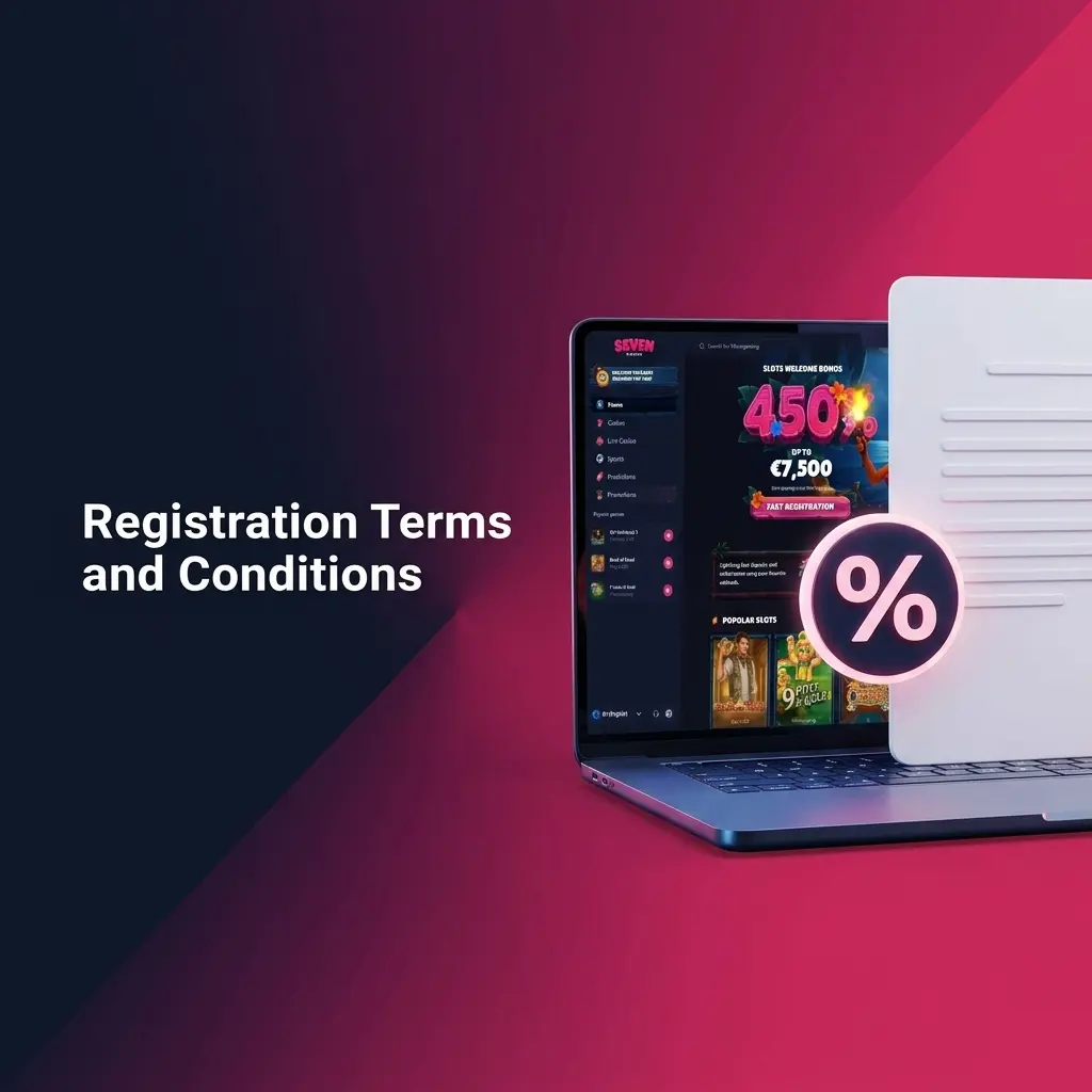 Online casino registration terms showing rules on single accounts, accurate personal info, and valid payment methods