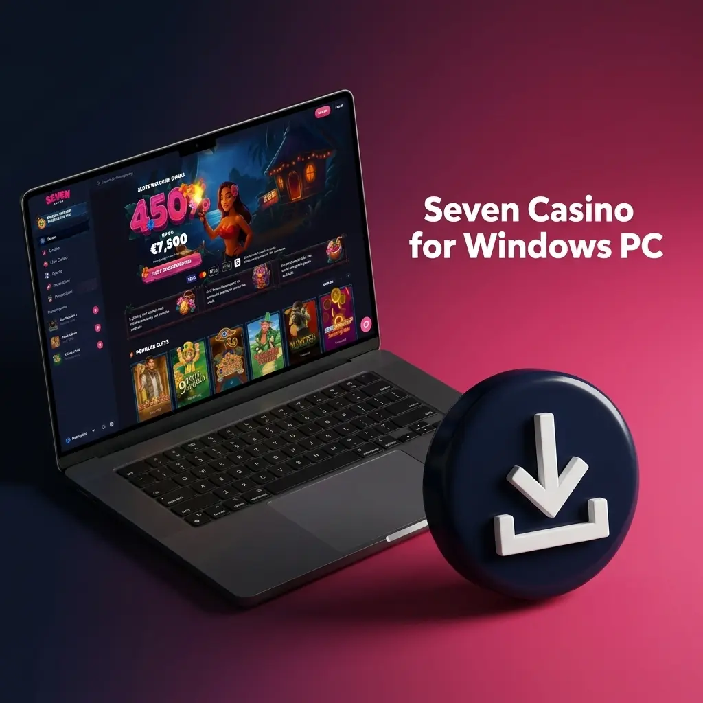 Seven Casino Windows PC desktop application installation and login screen for native gaming access
