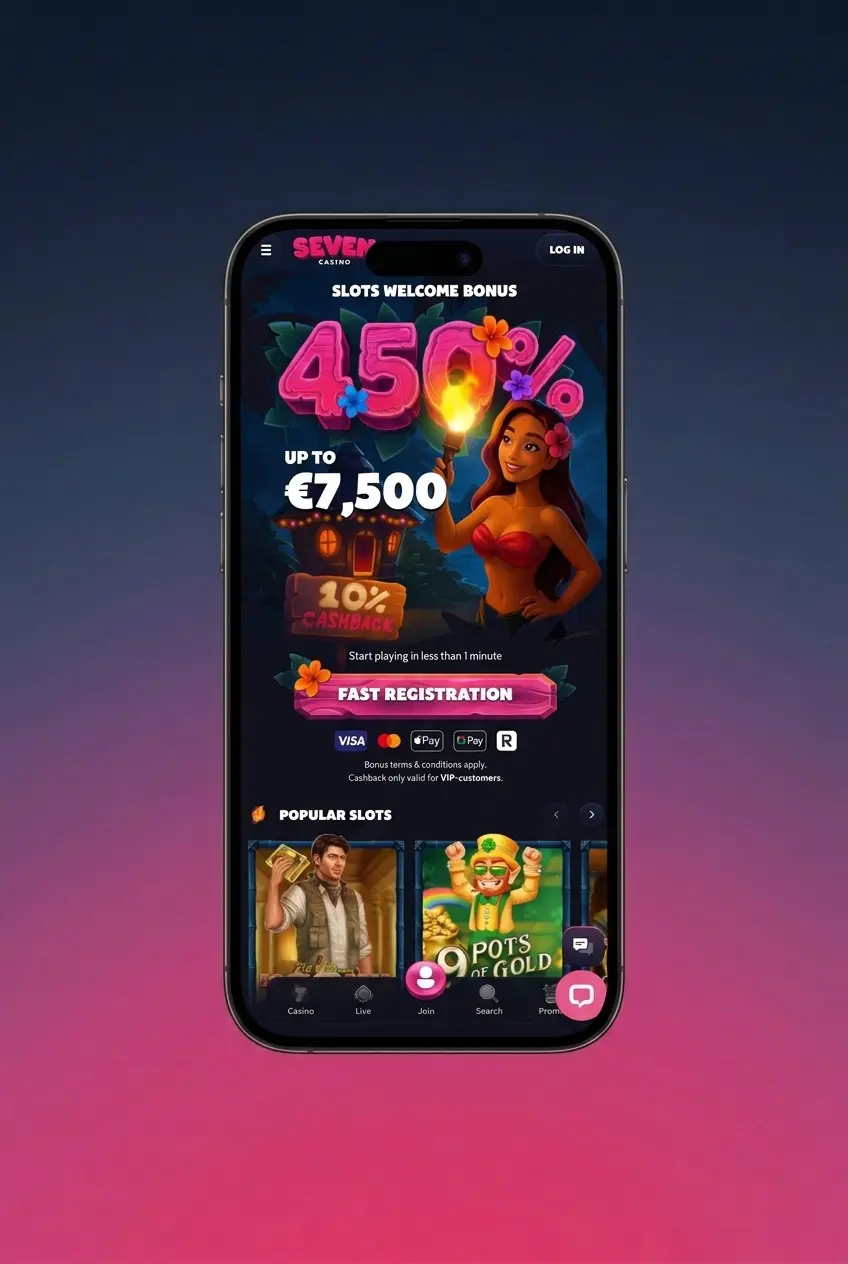 Seven Casino PWA iOS installation steps showing Safari browser setup and Add to Home Screen process