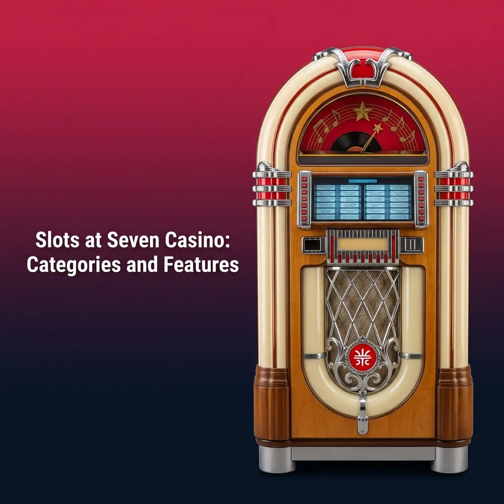 Slots lobby at Seven Casino showing classic, 3D video, Megaways, and progressive jackpot categories with filter options