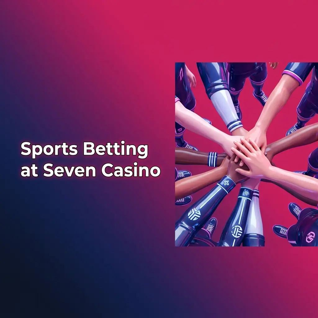 Seven Casino sportsbook interface showing sports betting markets for UK players across football, tennis, horse racing and more