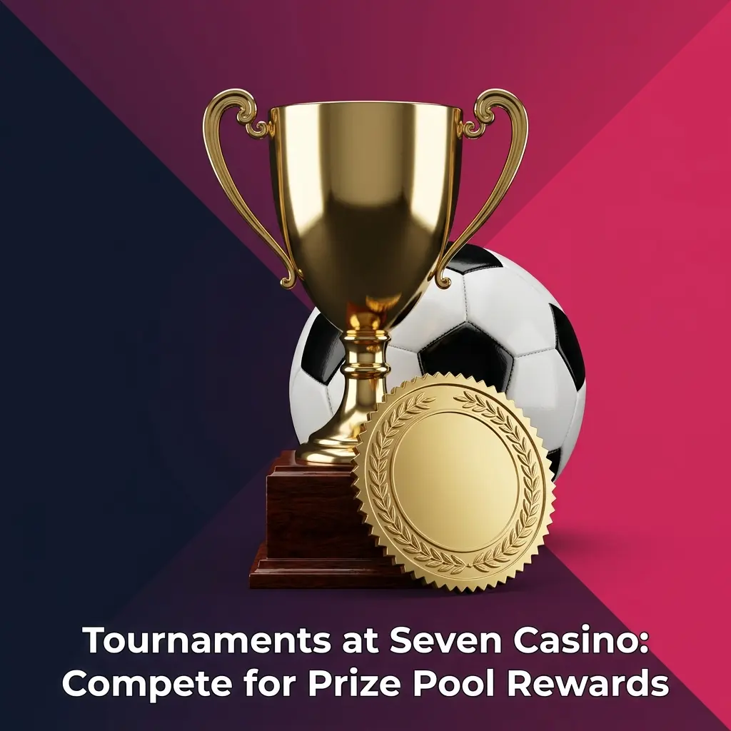 Seven Casino tournament leaderboard with players competing for prize pool rewards including bonus credits and free spins