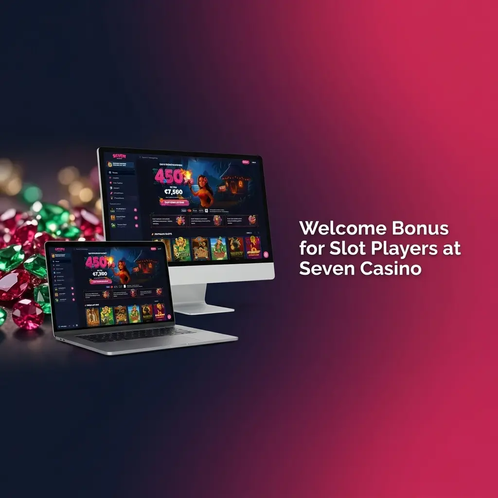 Seven Casino four-part welcome bonus package for slot players offering up to 7,500 EUR across four deposits